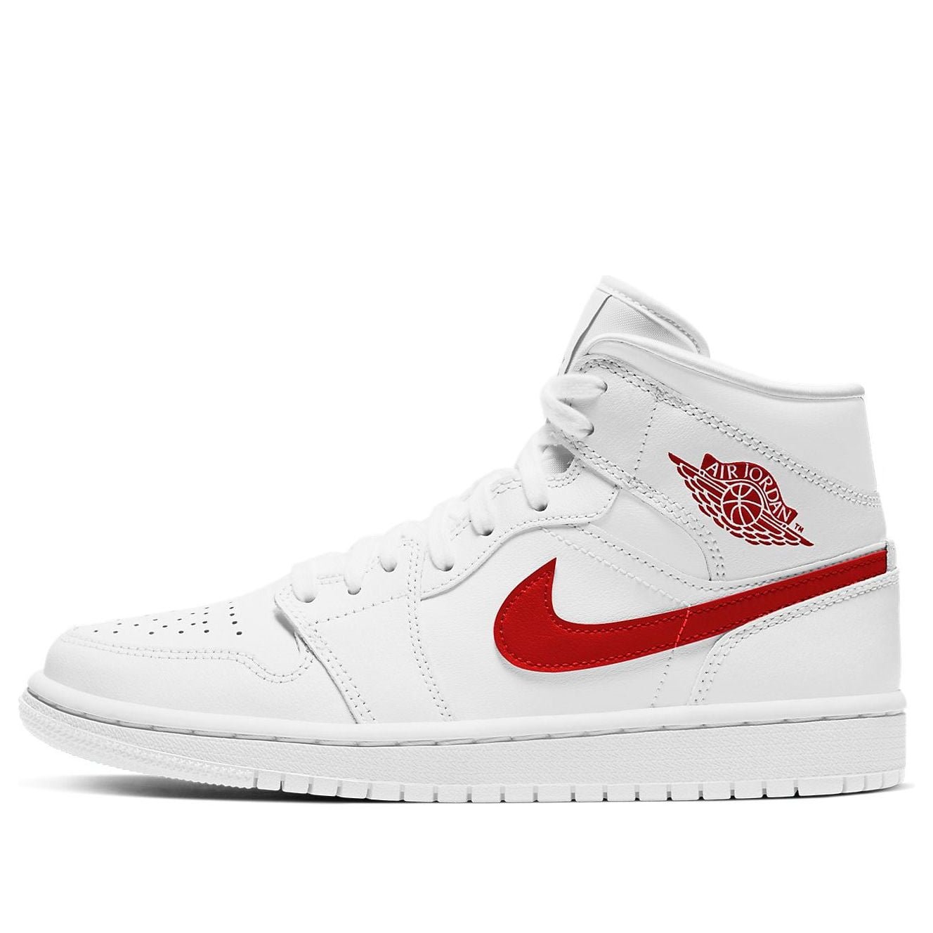 Air Jordan 1 Mid White University Red