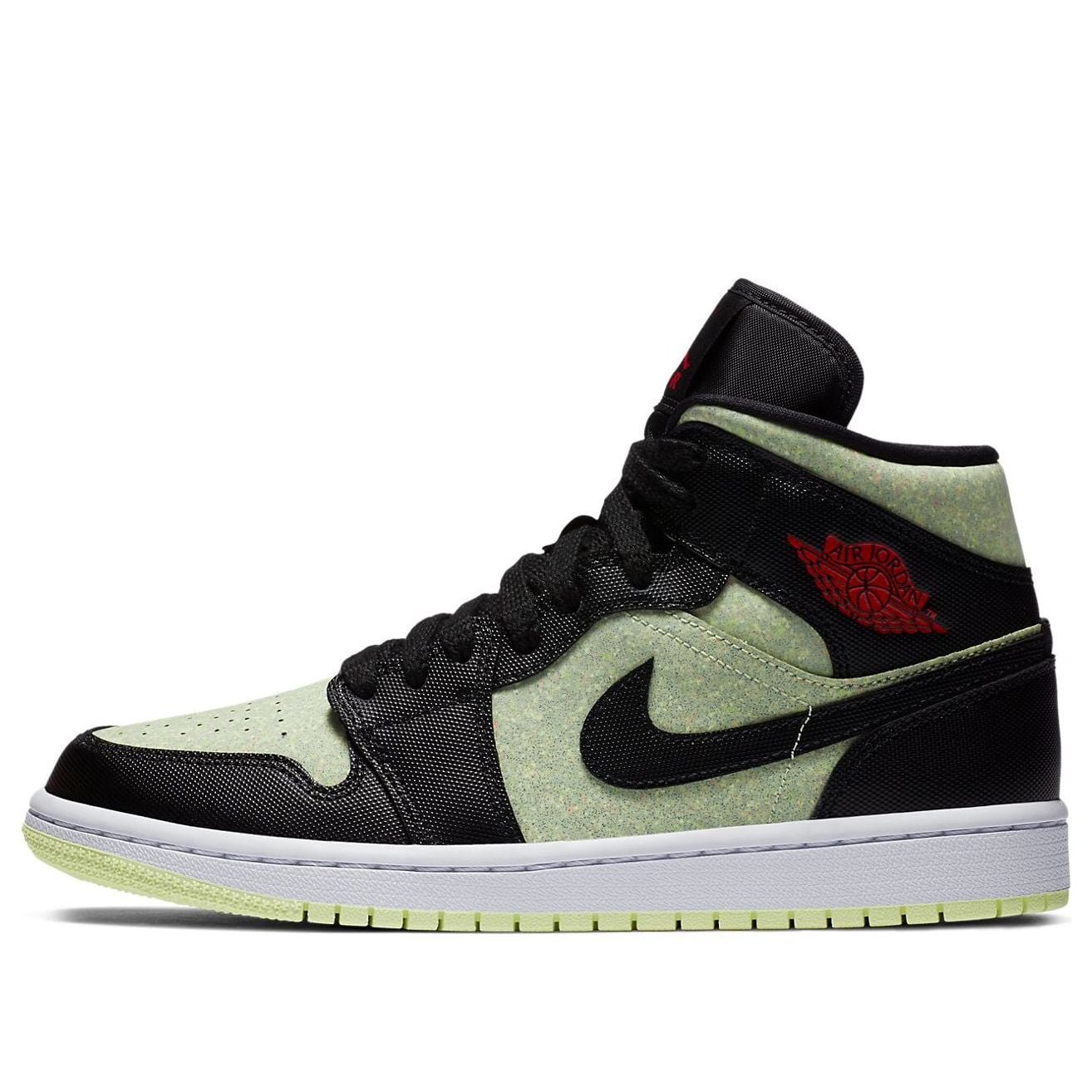 Air Jordan 1 Mid SE Black Barely Volt