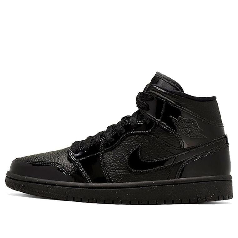 Air Jordan 1 Mid Patent Triple Black
