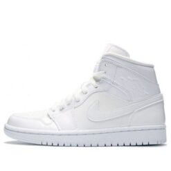 Air Jordan 1 Mid Patent Triple White