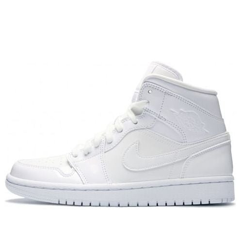 Air Jordan 1 Mid Patent Triple White