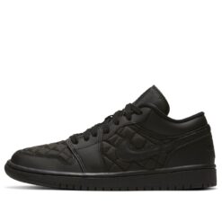 Air Jordan 1 Low Triple Black Quilted