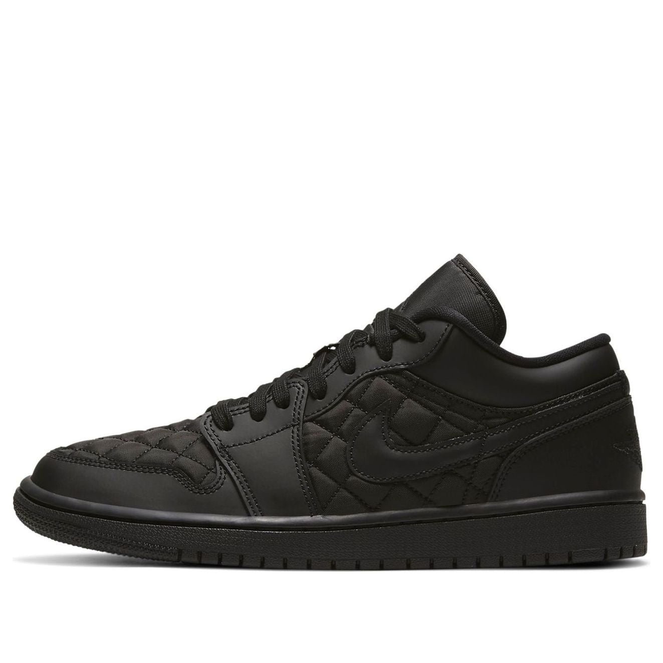 Air Jordan 1 Low Triple Black Quilted