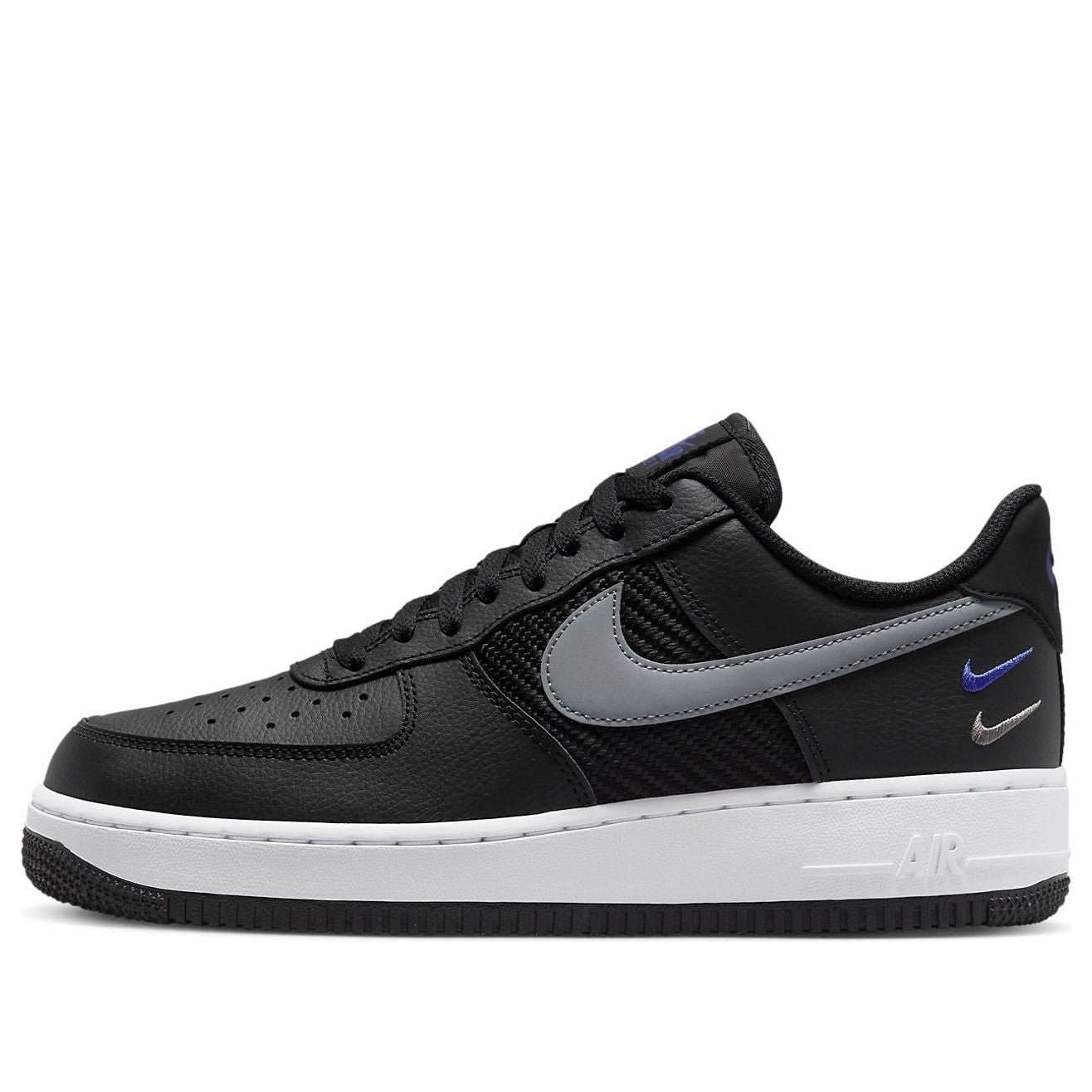 Nike Air Force 1 Low 07 Double Swoosh Black Racer Blue