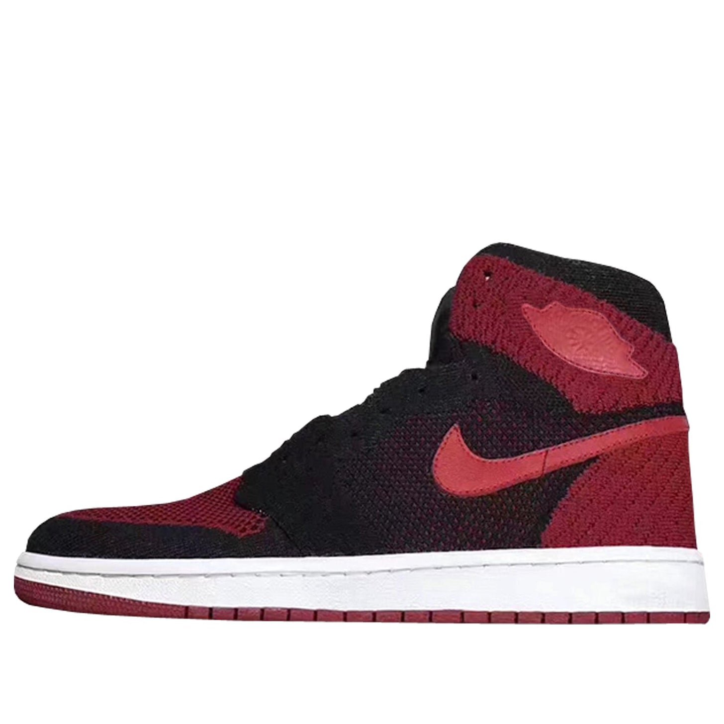 Air Jordan 1 Retro High Flyknit Bred Black Red White