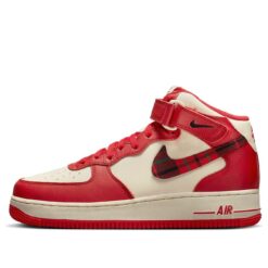 Nike Air Force 1 Mid 07 LX Red Plaid