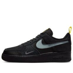Nike Air Force 1 Low Cut Out Swoosh Black