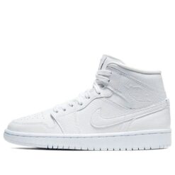Air Jordan 1 Mid White Snakeskin