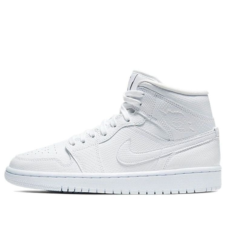 Air Jordan 1 Mid White Snakeskin