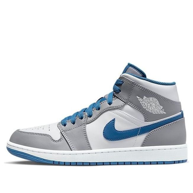 Air Jordan 1 Mid Cement Grey True Blue