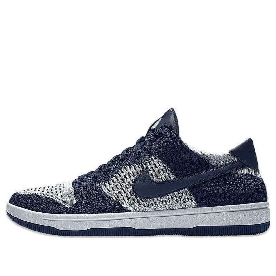 Nike Dunk Low Flyknit College Navy Platinum