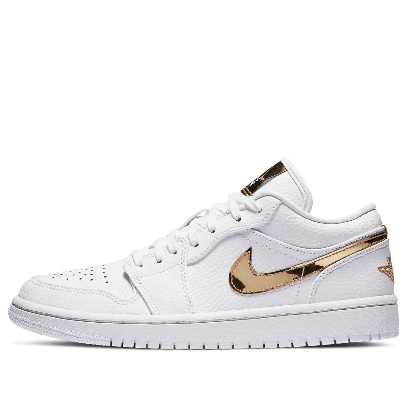 Air Jordan 1 Retro Low White Metallic Gold