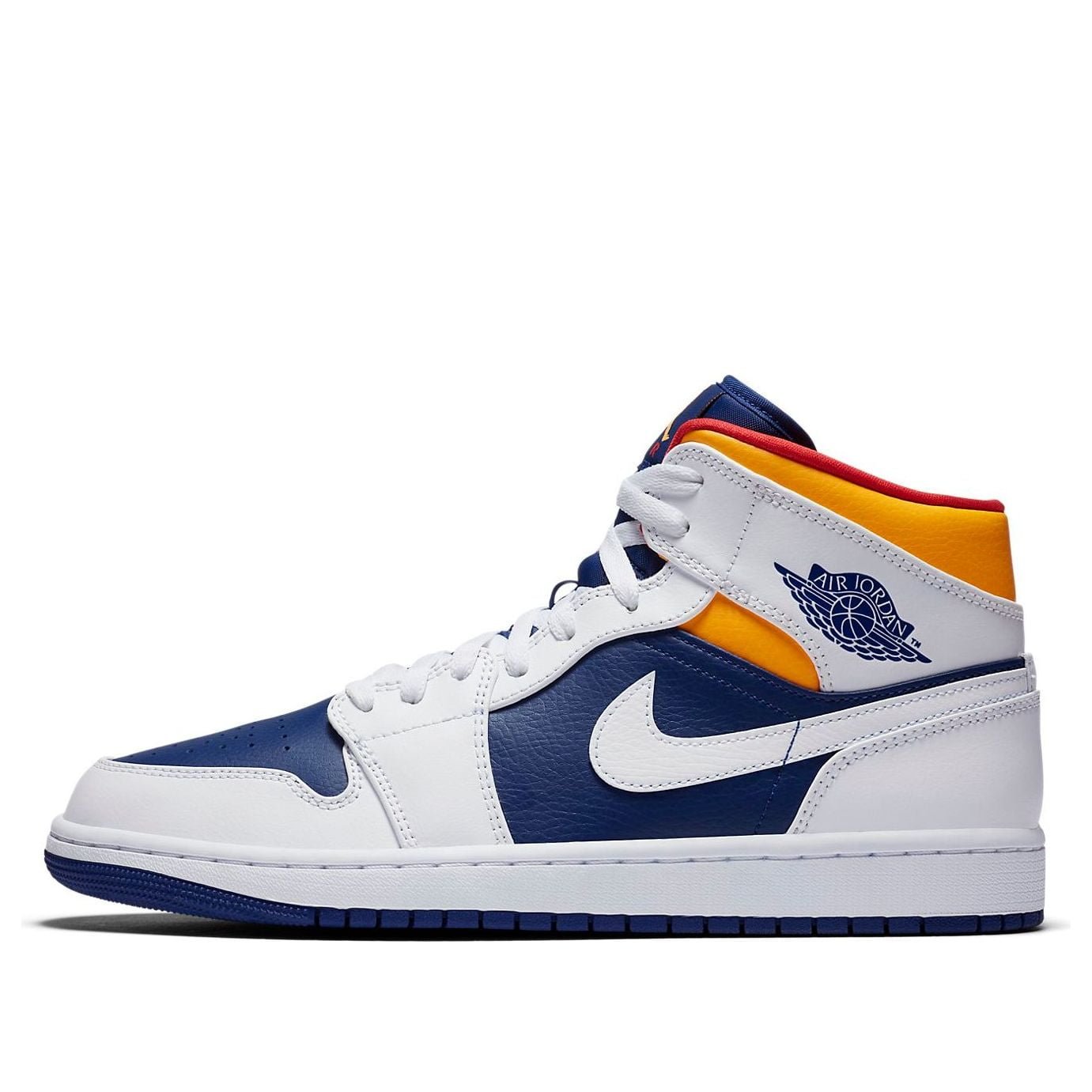 Air Jordan 1 Mid White Deep Royal Blue