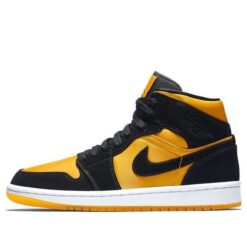 Air Jordan 1 Mid Black University Gold