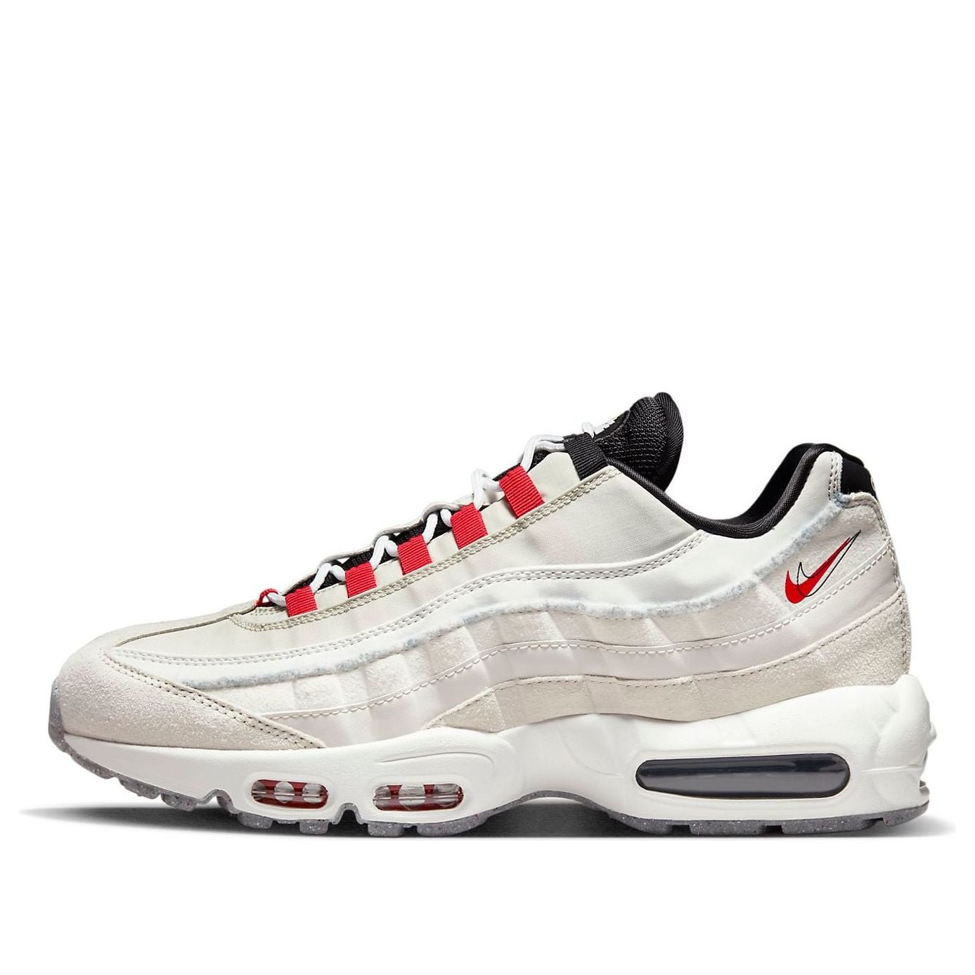 Nike Air Max 95 SE Double Swoosh Light Bone Habanero Red