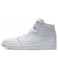 Air Jordan 1 Mid Triple White 2019
