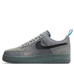 Nike Air Force 1 Low Cut Out Swoosh Grey