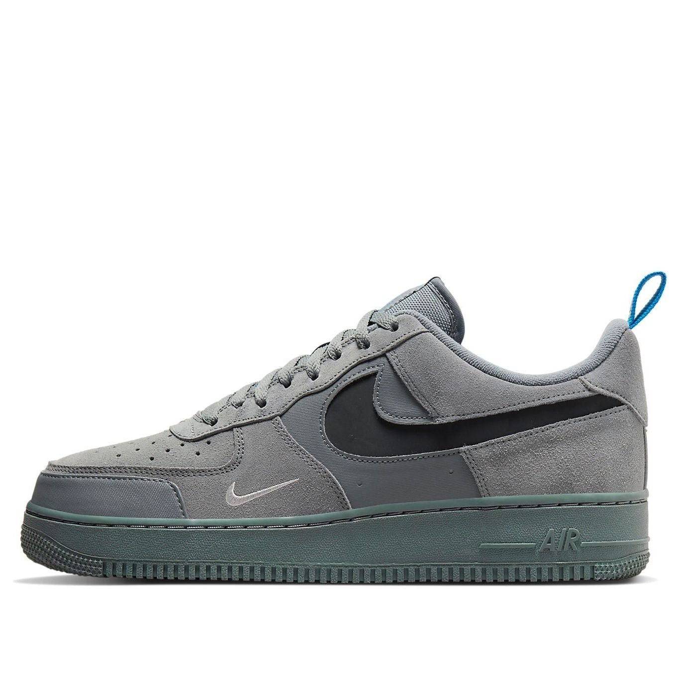 Nike Air Force 1 Low Cut Out Swoosh Grey