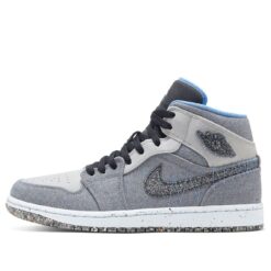 Air Jordan 1 Mid Crater Grey University Blue