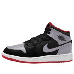 Air Jordan 1 Mid Black Grey Red