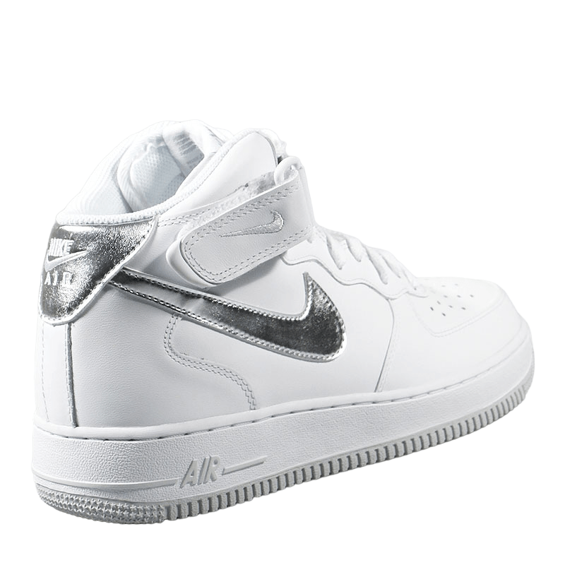 Nike Air Force 1 Mid 07 White Silver