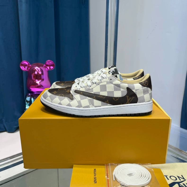 Fragment x Travis Scott x  Air Jordan 1 Low brown-Customized
