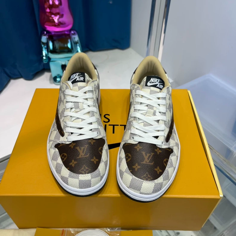Fragment x Travis Scott x  Air Jordan 1 Low brown-Customized