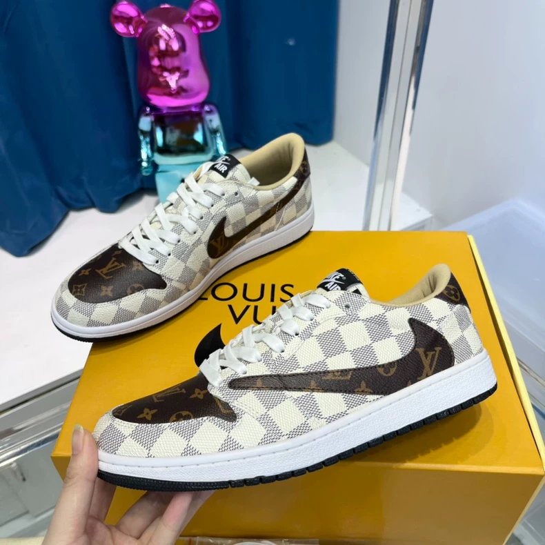 Fragment x Travis Scott x  Air Jordan 1 Low brown-Customized